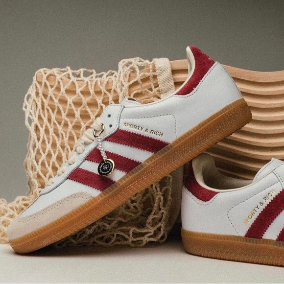 Sporty & Rich | Shoes | Adidas Samba Og X Sporty Rich In Collegiate Burgundy  And Cream White | Poshmark